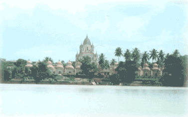 VIEW OF THE DAKSHINESHWAR TEMPLE FROM THE SCHOOL